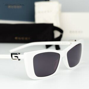 Gucci Women Sunglasses White Grey Cat Eye GG1681S 006 BRAND NEW